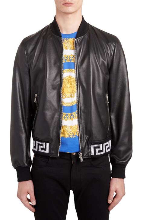 versace bomberjacke h&|Versace bomber jacket leather.